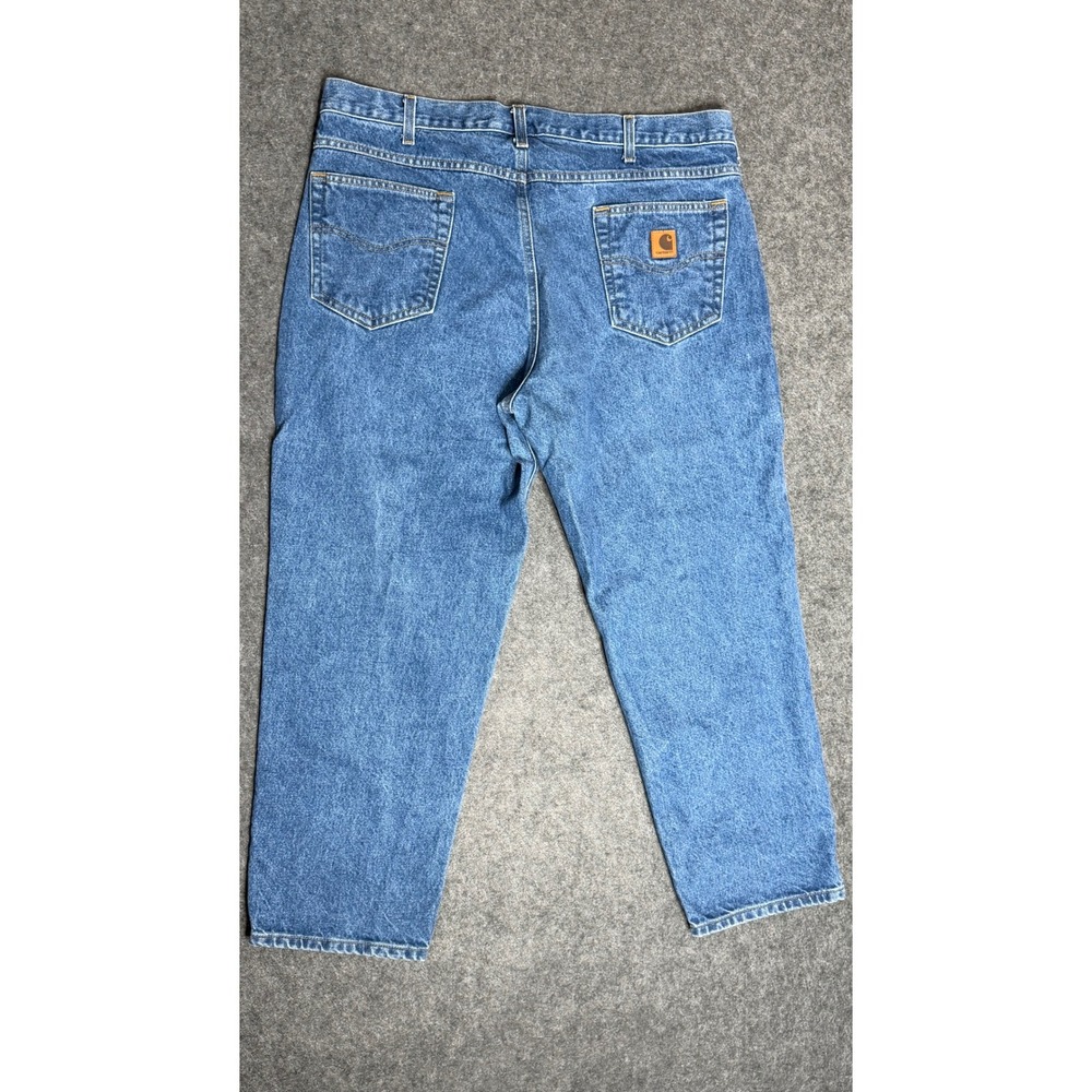 Carhartt Mens Relaxed Fit Straight Leg Denim Jeans Blue Medium Wash 37x27.5 - Picture 3 of 7